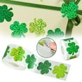 thumbnail image 3 of ABODELINE St. Patrick's Day Shamrock Stickers, 500pcs Glitter Holographic Lucky Clover Self-Adhesive Labels for Cards, Envelopes, Gift Bags, Paper, Card, Envelope, Gift Bag, 1.5", 3 of 6