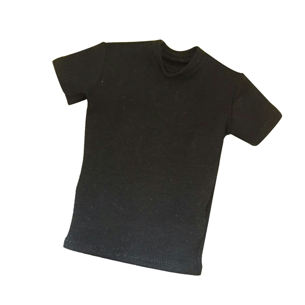 Details about   1/6th Scale Black T-Shirt for 12'' HT/DID/ /DML/TC Male Action Figure Body 