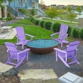 thumbnail image 3 of CHYVARY 1 Peak Adirondack Chair, Fire Pit Outdoor Patio Furniture, Purple, 3 of 7