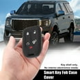 thumbnail image 2 of 2pcs Silicone for Smart Key Fob Case Cover for Chevrolet Silverado 1500 2019-2022 Key Protector Keyless with Keychain Black, 2 of 6