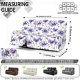 thumbnail image 7 of Xoenoiee Purple Daisy Flower Print Stretch Recliner Covers, 8 Pieces Recliner Slipcovers Soft Couch Cover for 3 Seater Non Slip Furniture Protector with Pocket, 7 of 7