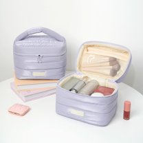 Deeceymbur Large Cosmetic Bag for Women Portable Travel Makeup Case Organizer for Outdoor Beach