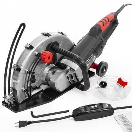 XtremepowerUS 26000W 14"-inch Circular Saw Power Depth Cutter Wet/Dry Circular Blade w/ Guide