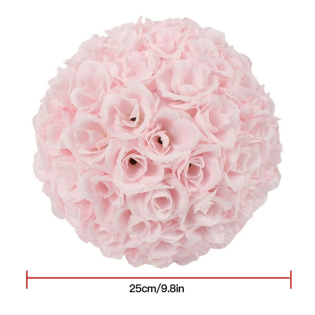 5pcs Flower Ball 9 84 Inch Kissing Ball Artificial Flower Bouquet Wedding Party Home Centerpiece Pink Walmart Com Walmart Com