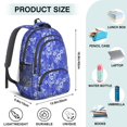 thumbnail image 5 of Pioneer Flower Floral Print Pattern Backpack for School, Cute School Bag with Adjustable Shoulder Straps and Padded Back, 16.9"x12.6"x5.9", 5 of 5