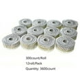 thumbnail image 4 of findmall Siding Nails 2-Inch x .092-Inch 15-Degree Collated Wire Coil Full RoundHead Ring Shank Hot-Dipped Galvanized 3600 Count for Rough Nailing of Lathing and Sheathing Materials, 4 of 5
