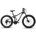 thumbnail image 5 of 26 Inch Fat Tire Mountain Bikes, Dual Full Suspension 21 Speed, 4-Inch Wide Fat Tire, for Mens Womens Bicycles, 5 of 11