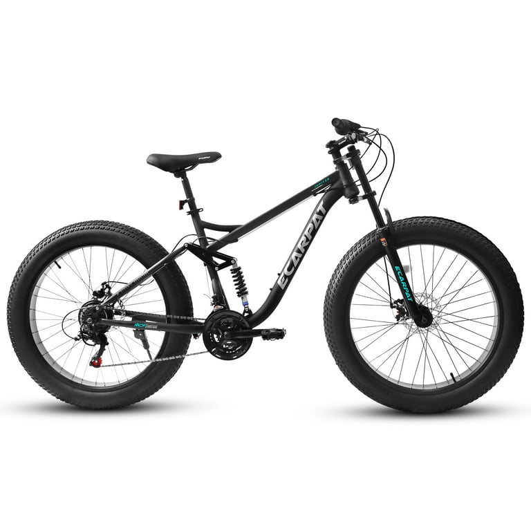 26 inch Mountain Bike Fat Tire Bike Cross Country Bikes Unisex Bikes Black
