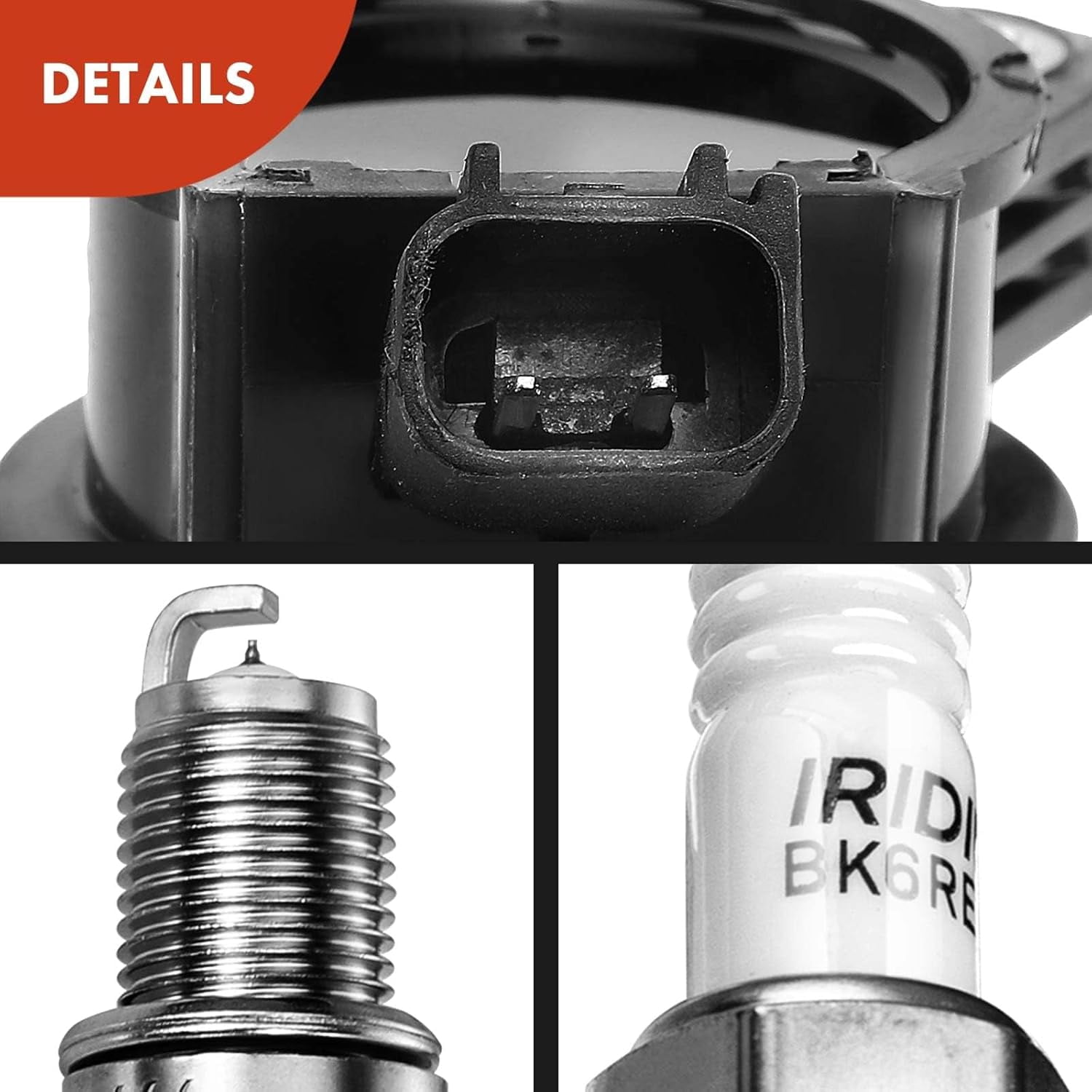 A-Premium Ignition Coils and Spark Plugs Kits Compatible with Ford Fusion 2006-2012 Escape 2009-2012 & Lincoln Zephyr 2006 & Mercury Mariner 2009-2011 Milan 2006-2011 3.0L 6-PC Set