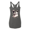 thumbnail image 2 of If It's Not a Pug It's Just a Dog Gift | Womens Dog Lover Premium Tri-Blend Racerback Tank Top, Premium Heather, Small, 2 of 3