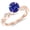 Rose Gold, variant on 1 to 3 Carat Twisting Infinity Gold and Diamond Split Shank Pave Set Diamond Engagement Ring with a 1 Carat Tanzanite AAA Heirloom Center Stone Platinum 1 Carat Size: 9