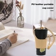 thumbnail image 4 of TNOBHG Durable Cup Cover Cup Cover Portable Insulation Coffee Cup Cover Anti-scald Fake Leather Cup Sleeve for Home Outdoor Office, 4 of 8