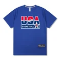 thumbnail image 3 of Camiseta para correr para hombre y mujer, transpirable, de secado rápido, para fitness, baloncesto, tiro, entrenamiento, ropa de ejercicio, camisetas deportivas para gimnasio, 3 of 5