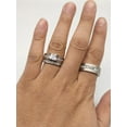 thumbnail image 5 of Matching Rings Couple Rings 1CT CZ 10kt White Gold Plated Women Wedding Ring Sets, 5 of 7