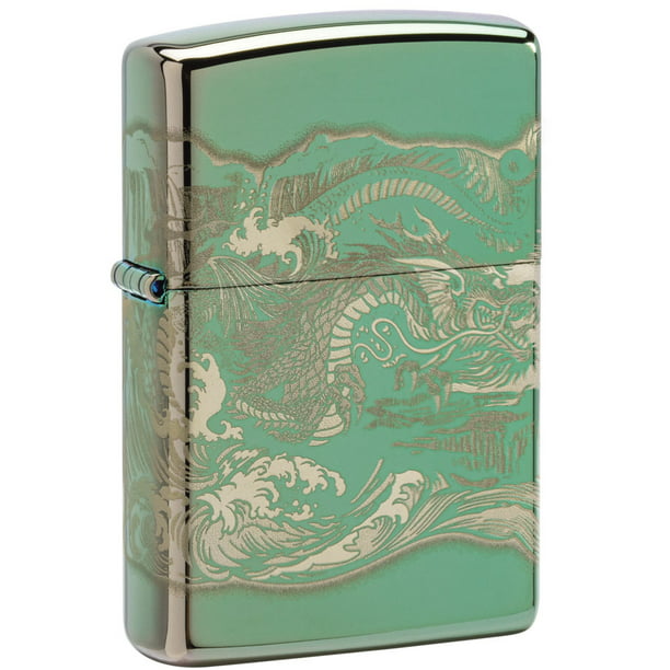 Zippo Lighter: Dragon and Tiger, Engraved 360 Chameleon - Walmart.com