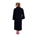 thumbnail image 4 of Puffy Cotton Adult Unisex Kimono Bath Robe Natural Soft Cotton - Black, 4 of 6