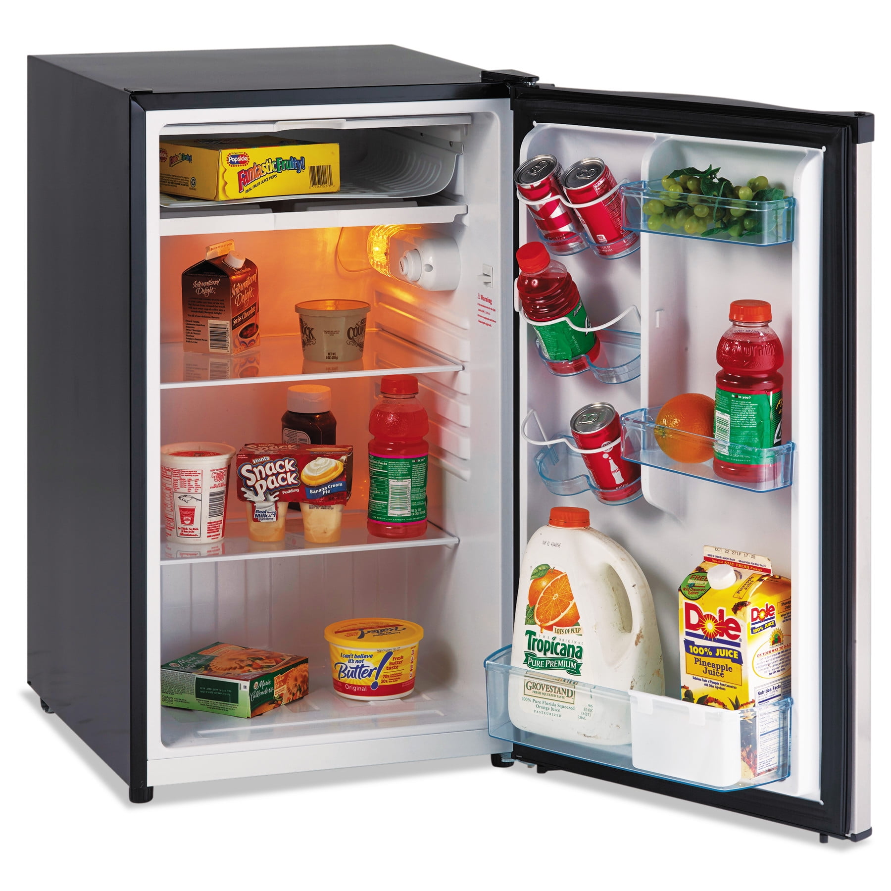 Avanti 4 4 Cu Ft Compact Refrigerator Rm4436ss Stainless Walmart Com Walmart Com