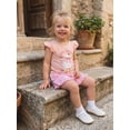 thumbnail image 5 of BemeyourBBs Toddler Baby Girl Silly Goose Outfit Cute Infant Baby Girl Summer Clothes Fly Sleeve Goose Print T-shirt with Plaid Shorts Set Toddler Girls Summer 2-piece Outfit, 5 of 9