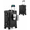 Black, variant on Fenbeli 20 Inch Carry On Luggage with Spinner Wheels, Aluminum Frame Hardside Suitcase with TSA Lock, USB Charging Port, Cup Holder and Phone Holder, Adjustable Handle Rolling Travel Suitcase