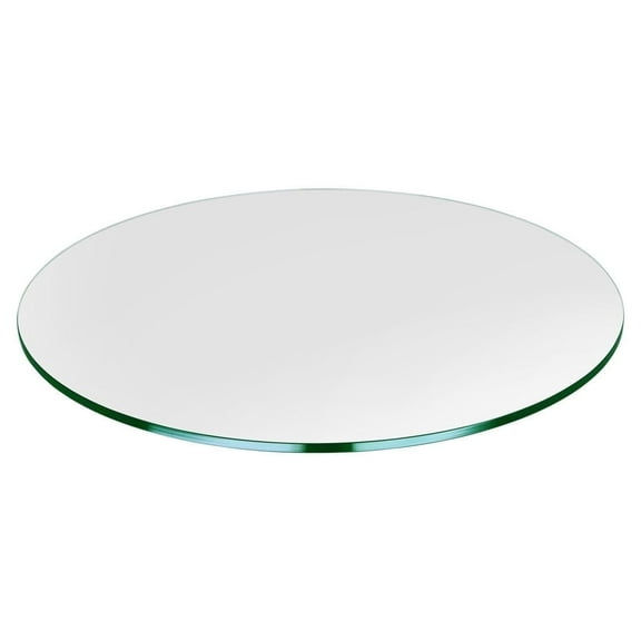 Dulles Glass 30" Round Table Top 1/2" Thick, Flat Polished Tempered Glass for Indoor Dining or Outdoor Patio, 32 Pounds
