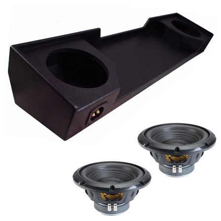 Alpine fits 88-98 Chevy CK Ext Cab Sealed Dual 10" W10S4 Loaded Subwoofer Sub Box Enclosure Rhino Coated 500W RMS 4 Ohm