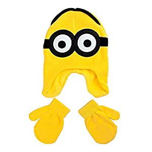 UPC 843340118161 product image for Beanie Cap - Despicable Me - Minions Face Kids & Mittens Set 118161 | upcitemdb.com