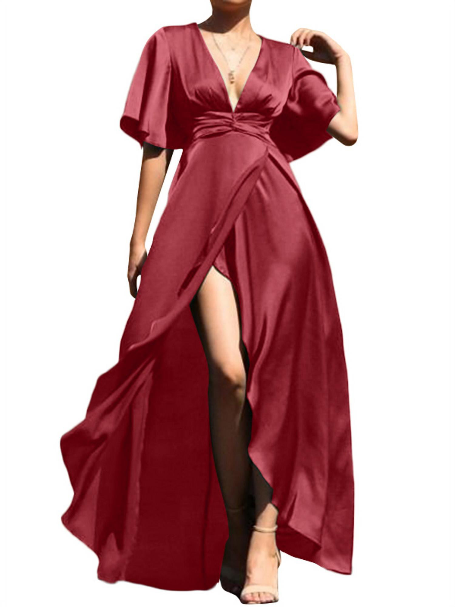 Leyorie Women Plus Size Dress V-Neck Wrap Short Sleeve Splicing Vintage Print Slim Elegant Dresses