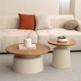 thumbnail image 2 of Mesa de centro de viento cremoso para apartamento, sala de estar, hogar, apartamento pequeño, simplicidad, mesa de centro redonda de hierro, muebles, 2 of 4