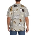thumbnail image 3 of Gukieu Dog Animal Print Men's Short-sleeved Shirts, Button-down Pocket Shirts, T-shirts, Beach Vacation Travel Summer Clothing-Medium, 3 of 5