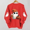thumbnail image 5 of Halloween Sweatshirts Women Ghost Pumpkin Graphic Pullover Fall Spooky Funny Tops Crew Neck Long Sleeve Shirt, 5 of 5