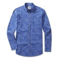thumbnail image 3 of YIUME Men's Hawaiian Shirt Seascapes Serenade Print Cotton Button-down Long Sleeve Aloha Shirt, 3 of 8