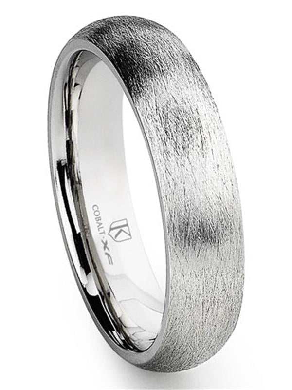 Titanium Kay Cobalt XF Chrome 6MM High Polish Plain Dome Wedding Band Ring 