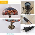 thumbnail image 5 of Orinova Tiffany Style Table Lamp Rose Bedside Desk LED Lamp Shades Bedroom Stained-Glass 18.1'' Height Multi-Color, 5 of 7