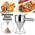 thumbnail image 2 of Stainless Steel Donut Cupcake Batter Dispenser Funnel Pancake Maker Helper Rack, 2 of 5