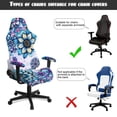 thumbnail image 5 of TSOVTHRID Blue Boho Mandala Floral Print 4 PCS Gaming Chair Covers Slipcovers Stretchy Gaming Chair Cover Set Anti-Dust Office Desk Chair Cover with Armrest Covers, 5 of 7