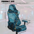 thumbnail image 4 of TSOVTHRID Blue Gold Marble Texture Print 4 Pieces Gaming Chair Cover Stretchable Computer Chair Seat Slipcovers Universal Fit Gaming Chair Slipcovers with Armrest Covers, 4 of 7