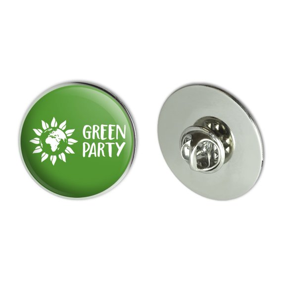 Green Party Flower Globe Metal 1.1" Tie Tack Hat Lapel Pin Pinback