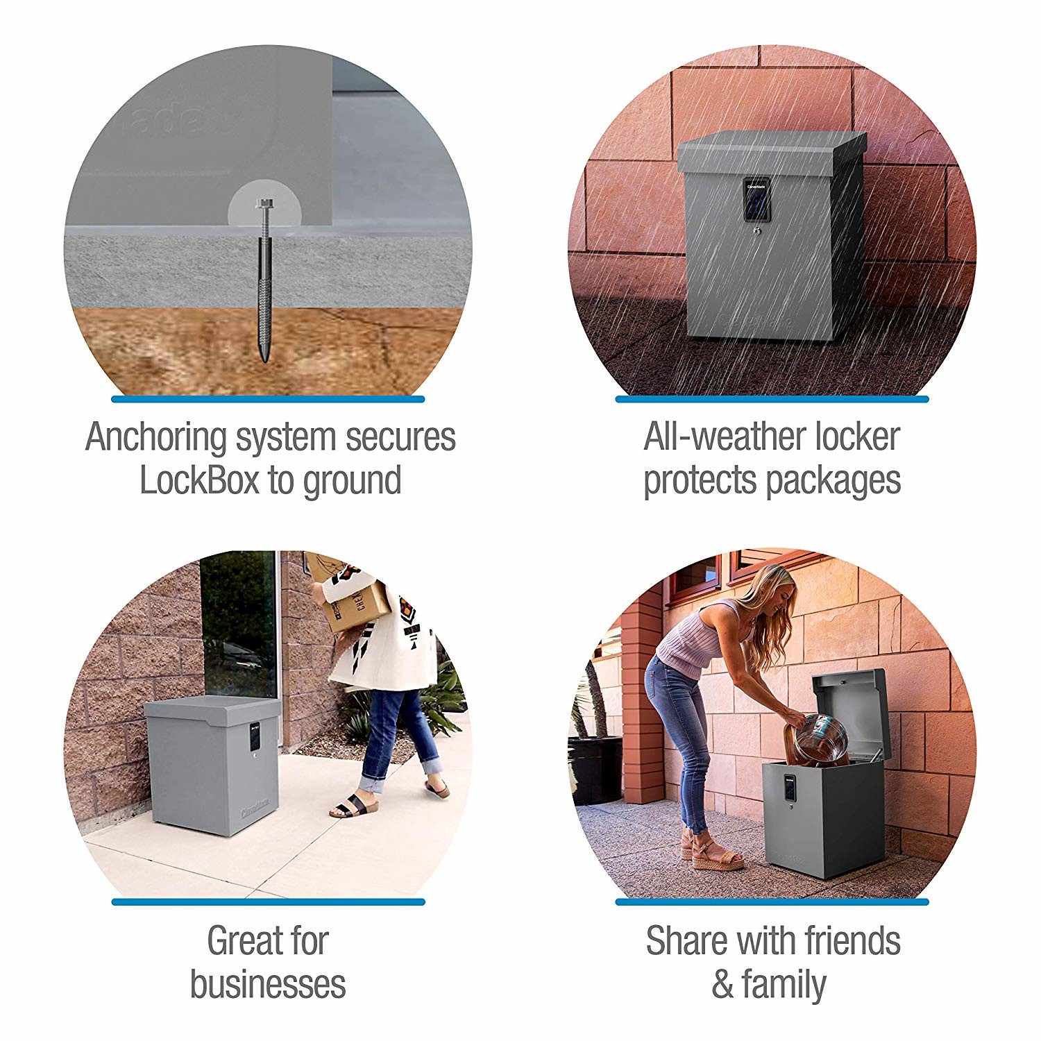 CleverMade Parcel LockBox S100 Series: Secure Package Delivery Box