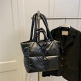 thumbnail image 3 of Bolsos De Mujer Bolsa de viaje de pana acolchado informal con asa superior portátil para viajes de compras Sywqhk Para Estrenar, 3 of 9