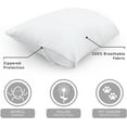 thumbnail image 2 of AllerEase Travel Pillow Zippered Pillow Protector, White, 2 of 4