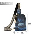 thumbnail image 2 of FORMRS Womens Crossbody Sling Bag Travel Daypack Shoulder Chest Backpack, Window Earth, 2 of 7