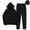 Black, variant on Women's Casual Long Sleeve Hooded Sweatshirt and Pants Set with Pockets Soft Comfortable Four Season Athletic Wear