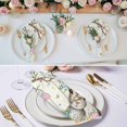 thumbnail image 3 of Beige Easter Bunny Cloth Napkins, Spring Easter Eggs Floral Wooden Washable and Reusable Dinner Napkins Set of 6, Table Napkin for Kitchen Party Birthday Wedding Hotel Housewarming 20"x20", 3 of 9