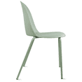 thumbnail image 3 of Set of 2 Stackable Dining Kitchen Chairs Plastic Armless Side with Back Curved Round Shape Chrome Metal Legs Indoor Outdoor Patio Green, 3 of 12