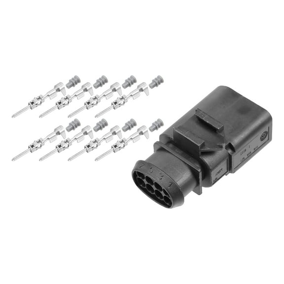 Unique Bargains 1 Set No.1J0973814 8 Pin Sealed Male JPT Connector Kit Adapter Plug Clip Replacement for VW for Audi