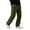 14# Army Green, variant on Cargo Pants for Men Elastic Drawstring Waist Wide Leg Street Trouser With Multi Utility Pockets Fall Loose Baggy Sweatpants Royal Blue M
