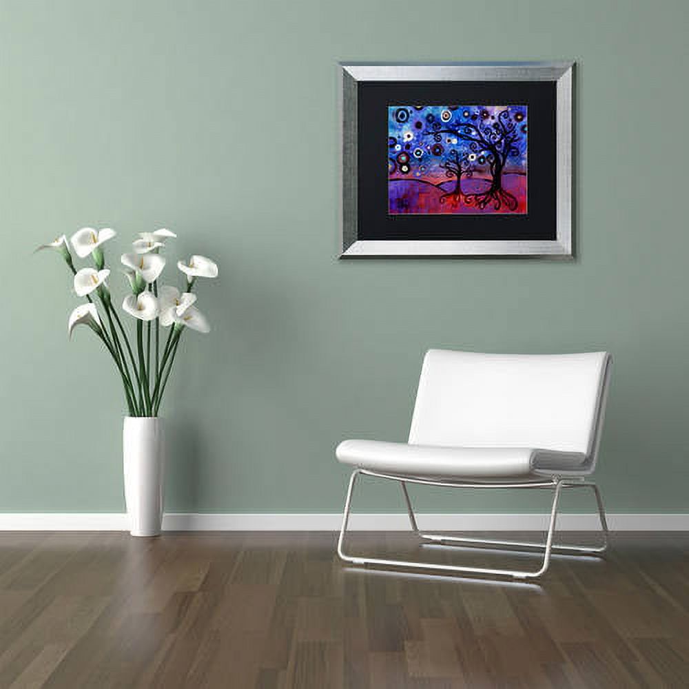 Trademark Fine Art "Star Lit Dream" Canvas Art by Natasha Wescoat, Black Matte, Silver Frame