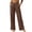 #02 Brown 【Mix & Match: Stock Up on Your Favorite Colors】, variant on Women's Soft Fabric Mid Waist Wide Leg Trousers with Pockets, Lightweight Straight Leg Pants for Work Casual Travel, Comfy Flowy Summer Pants, Pull | TruBelle,Black L