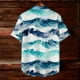 thumbnail image 5 of Blusa y camisa hawaiana de manga corta con cuello vuelto para hombre, camisa unisex de verano para playa, informal, de manga corta, con botones, ropa estampada, blusa para hombre, 5 of 9