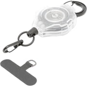 KEY-BAK Retractable Anti-Theft Phone Tether with Carabiner & Universal Smartphone Connection- Clear